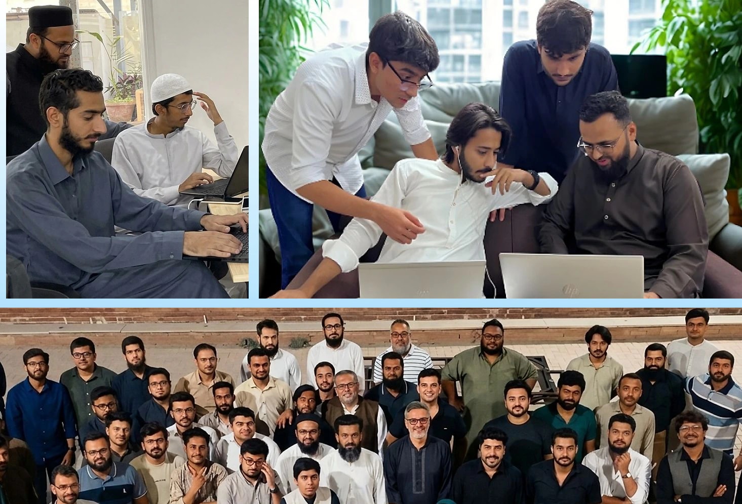 Virtuosoft team members working together